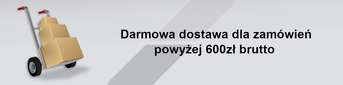 Darmowa wysyłka dla zamówień powyżej 600zł brutto